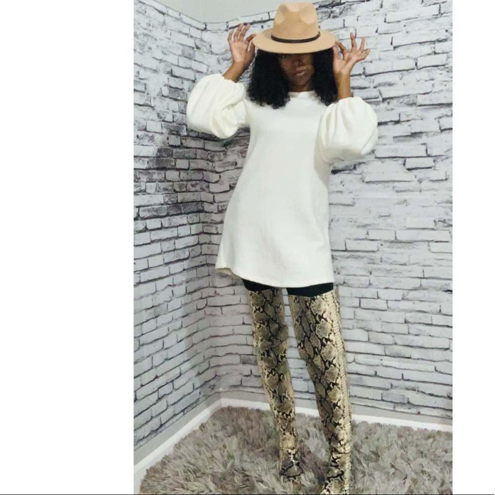 Push Sleeve Sweater Dress!
